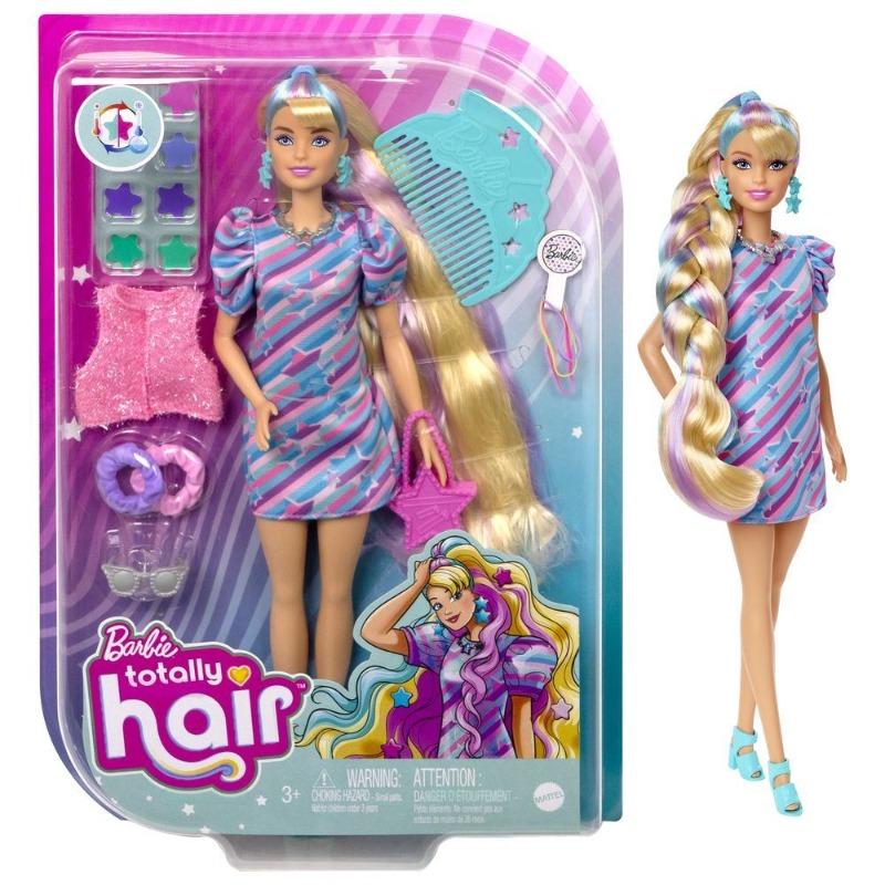 Barbie Totally Doll With Long Curly Hair And Purple Dress