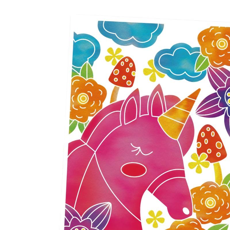 Sew Star Water Color Painting-Unicorn