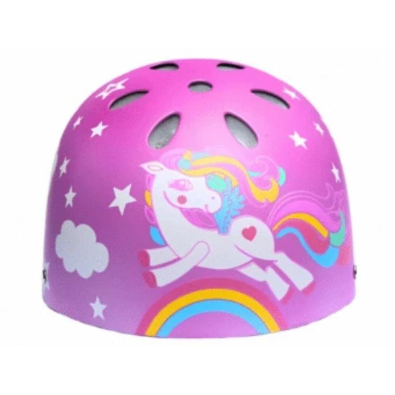 Street Jam Kids Cycle Helmet Sun Magic Moon Rider (White-Pink)