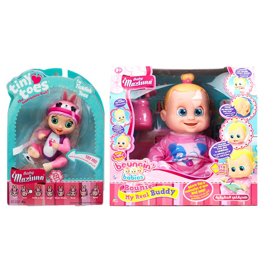 حزمة دمية بيبي مزيونة بوني ماي ريل بادي ودمية تايني توز - 2قطع