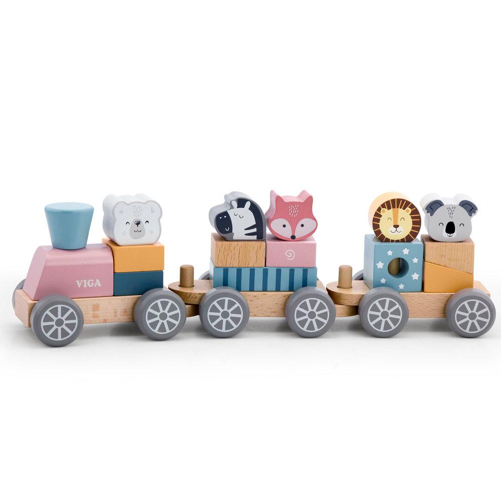 Viga - Stacking Train Wild Animals