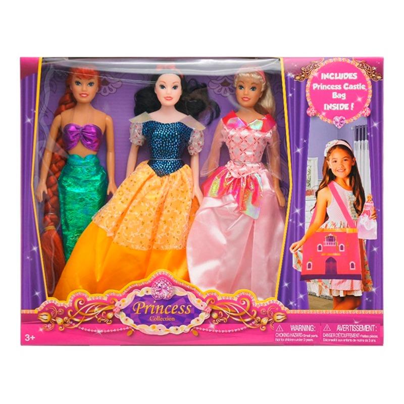 Princess Dolls With Castle Bag