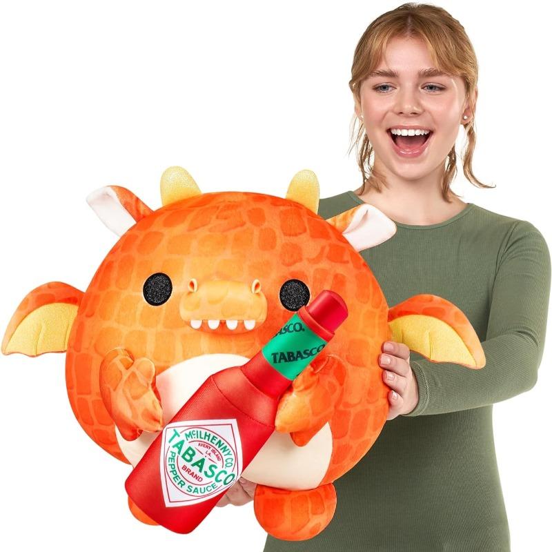 Snackles Medium - Dragon Holding Plush Tabasco Red Pepper Sauce