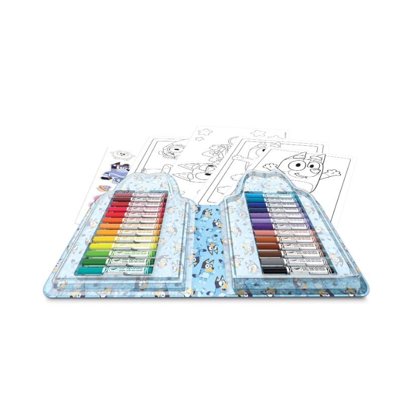 Crayola Bluey Colours And Stickers Case Set of Felt Tip Pens - 45 Pcs