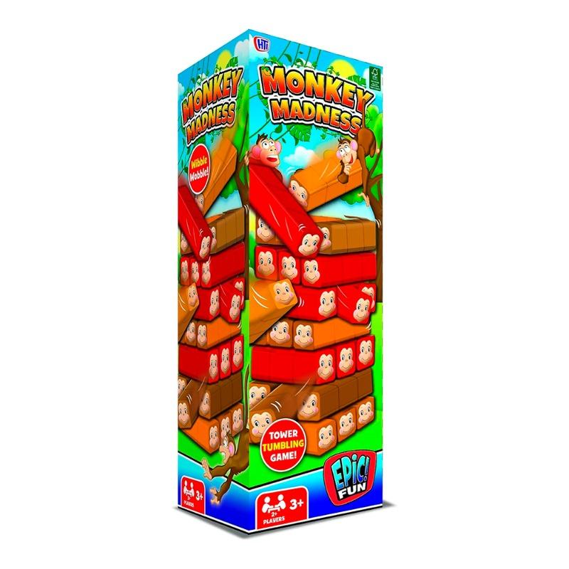 Monkey Madness Tumbling Tower Game