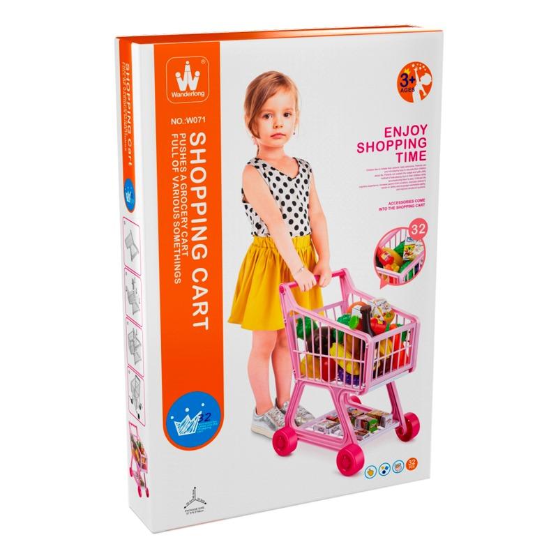 مجموعة لعب عربة التسوق - 32 قطعة