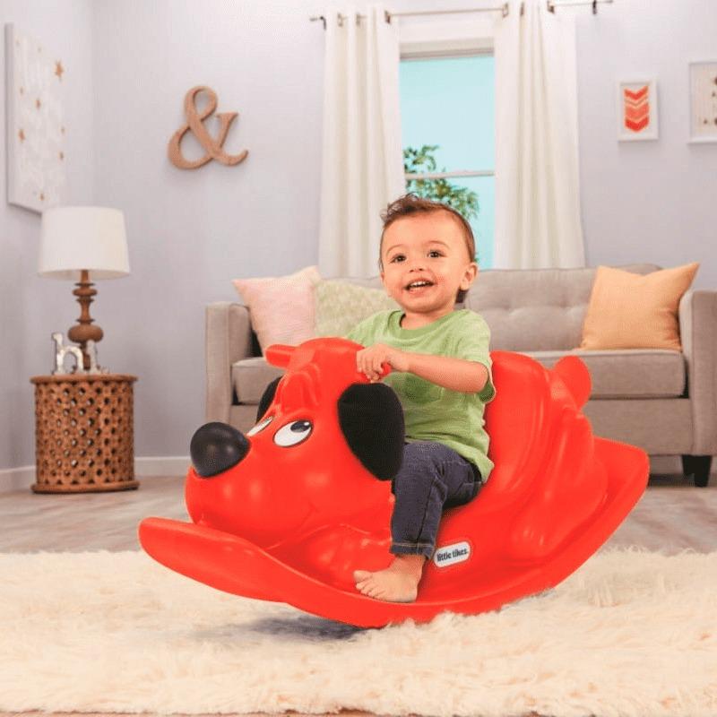 ليتل تايكس - أرجوحة أطفال بتصميم جرو لون أحمر