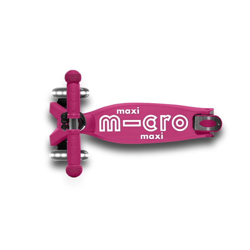 مايكرو - ماكسي سكوتر ديلوكس ال اي دي - توت أحمر