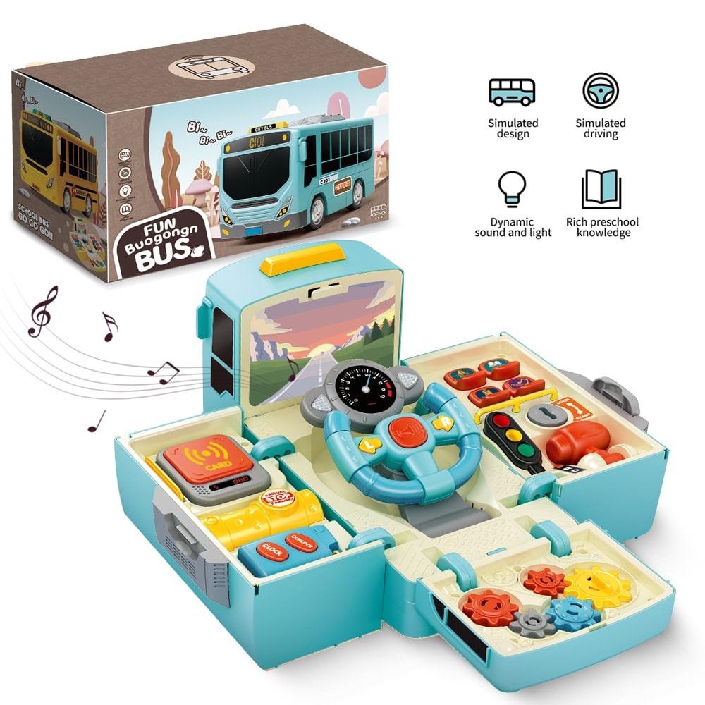 حافلة النقل التفاعلية لون أزرق