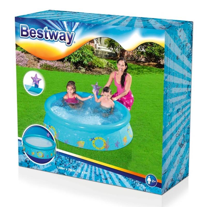 بست واي - مسبح الأطفال القابل للنفخ مع رشاش الماء