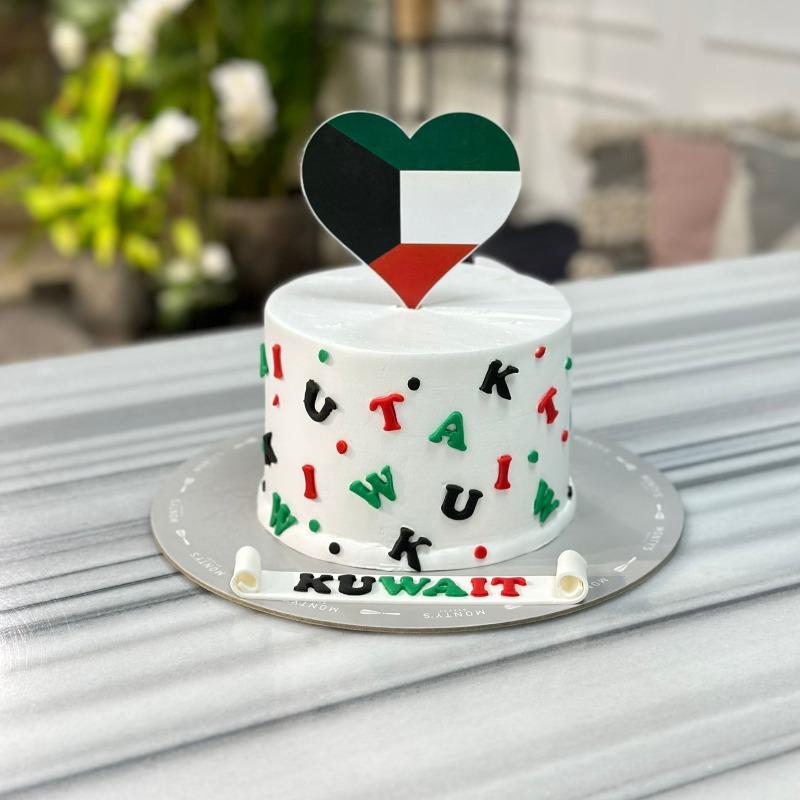 كيكة قلب علم الكويت