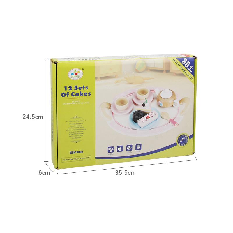 مجموعة الكيك الخشبية - 12 قطعة