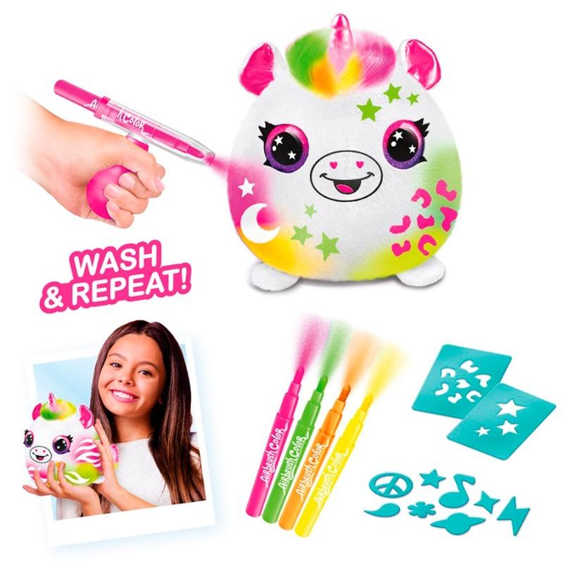 Canal Toys Airbrush Plush - Neon Squish Pals Paint Can - Assorted