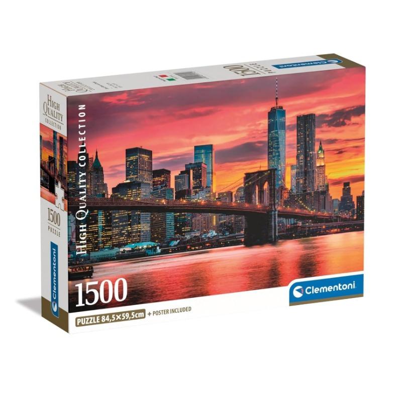 Clementoni East River At Dusk Compact 2024 Puzzle - 1500 Pcs