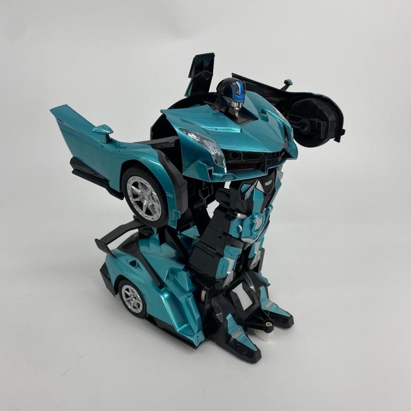 Car Transforming Robot Remote Control Toy - Blue