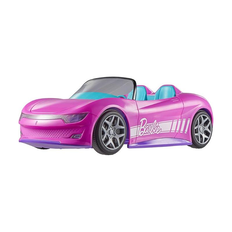 هوت ويلز - سيارة باربي المكشوفة الوردية بجهاز تحكم عن بعد