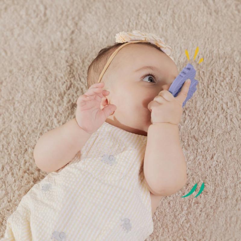 Bimbly Silicone Baby Teething Toy Purple