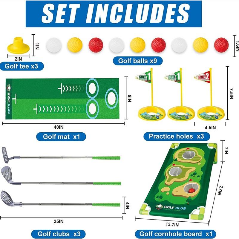 كينج سبورت - مجموعة لعب نادي الجولف اللأرضية لون فضي