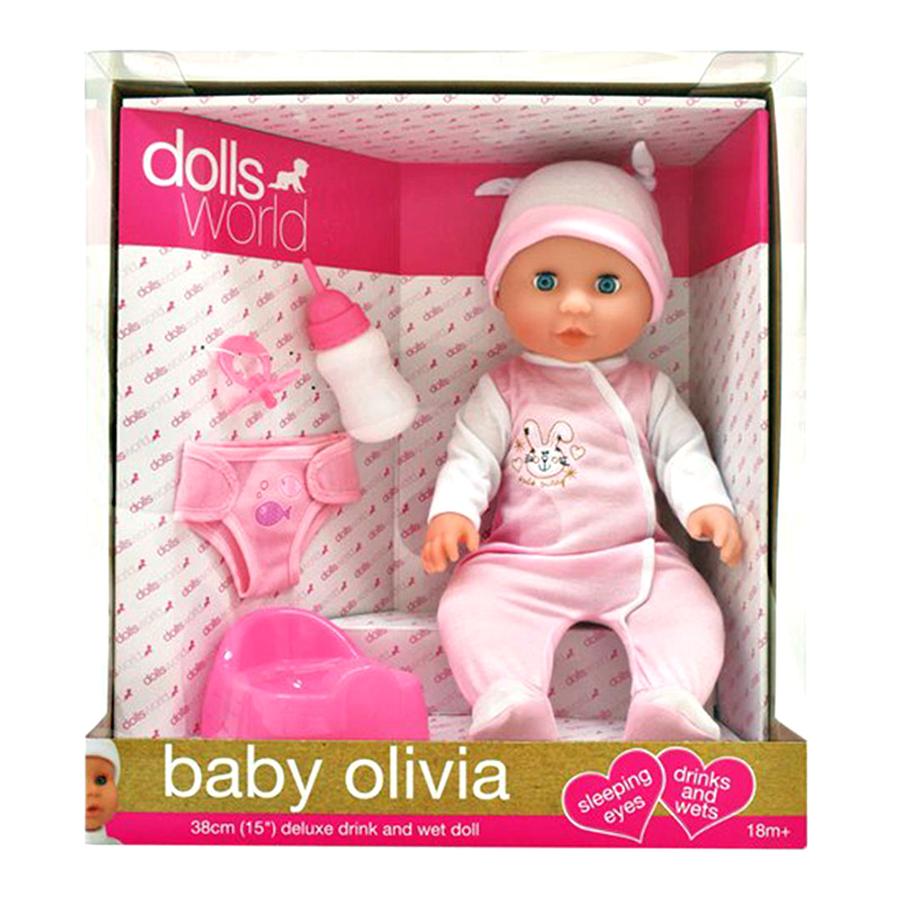 دولز وورلد - مجموعة دمية بيبي أوليفيا 38 سم