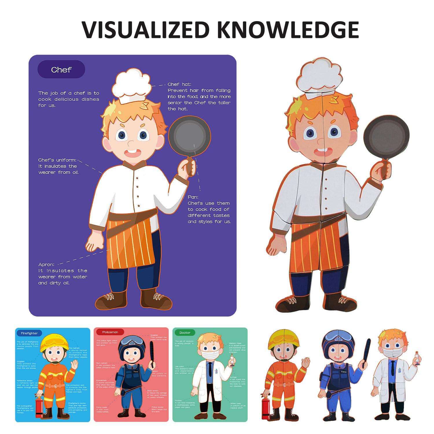 Magnetic Puzzle Game - Different Uniforms