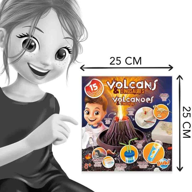 Buki Volcanoes and Dinosaurs 15 hands-on set