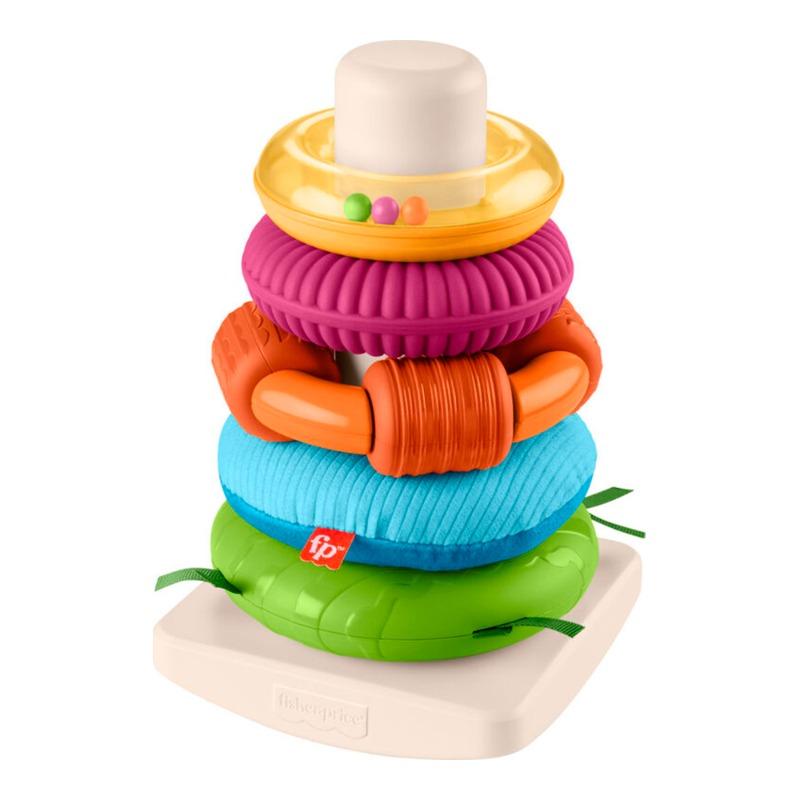 Fisher Price Rock-A-Stack Bolly Sensory Stacking Toy with Motor Activities