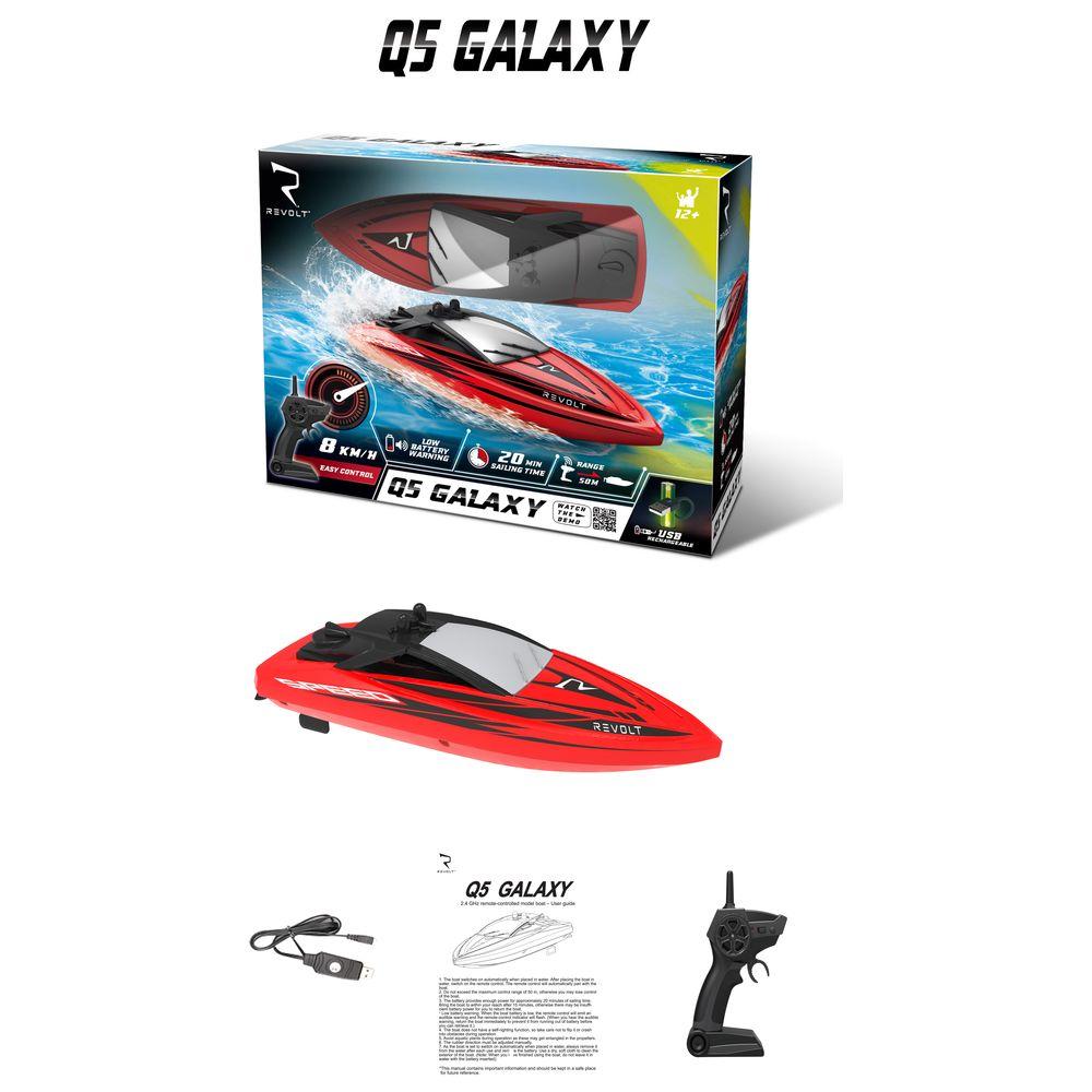 ريفولت - قارب ريموت كنترول لون أحمر جالاكسي كيو 5