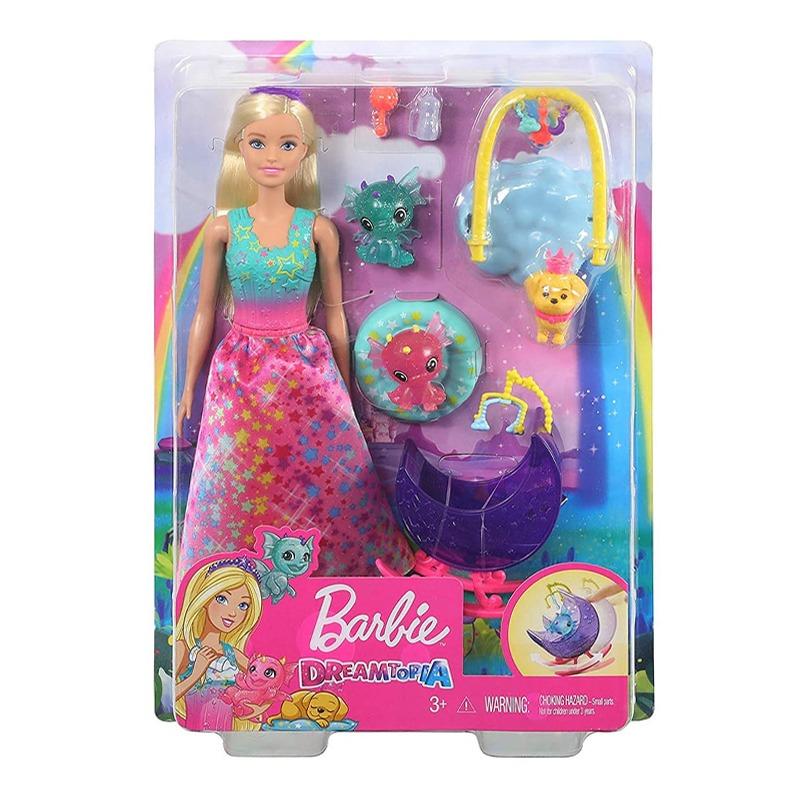 باربي دمية رعاية التنين الصغير والجرو