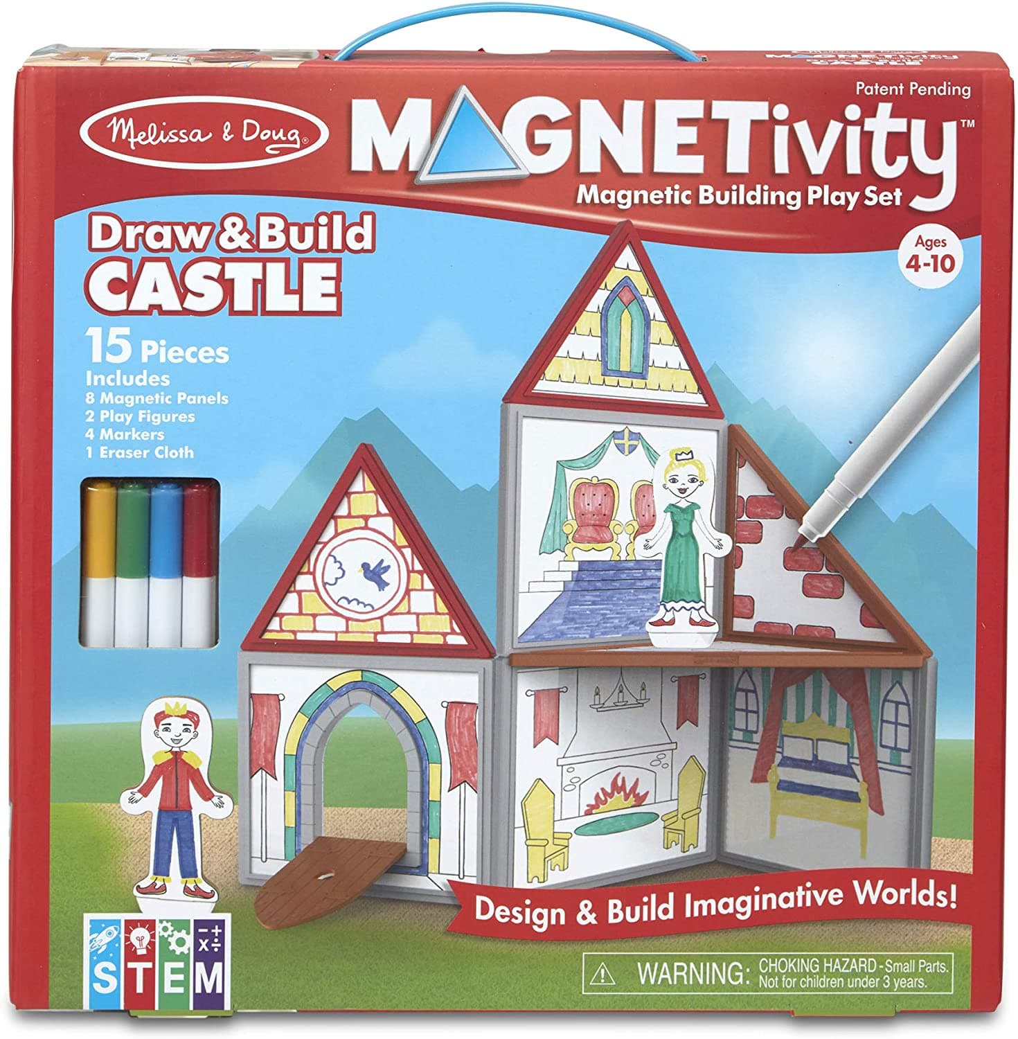 Melissa and Doug Magnetic Draw and Build Castle