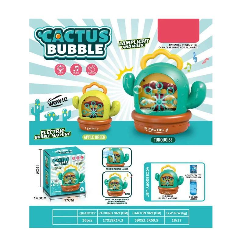 LF Cactus Shaped Automatic Bubble Machine