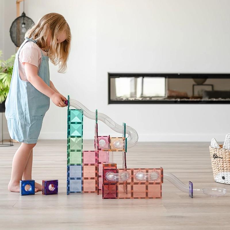 Connetix - Tiles 80 Piece Pastel Ball Run Expansion Pack