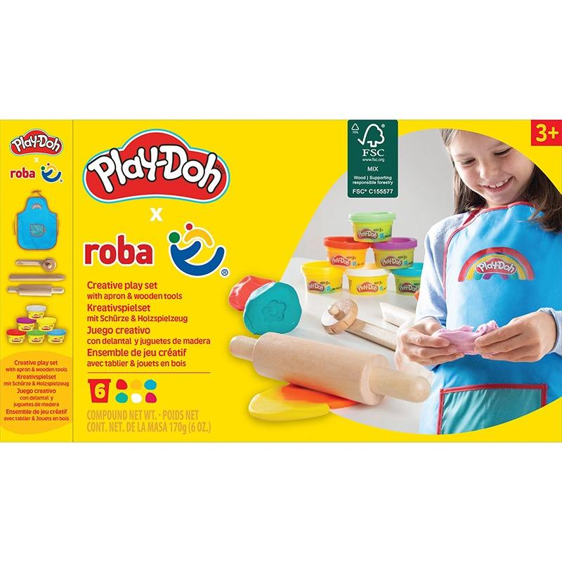 Play-Doh Play Set Wooden Tools Modelling Tins & Apron
