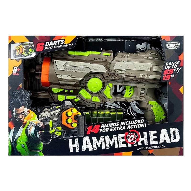 هيب شوت - بندقية محورية + 6 طلقات اسفنجية