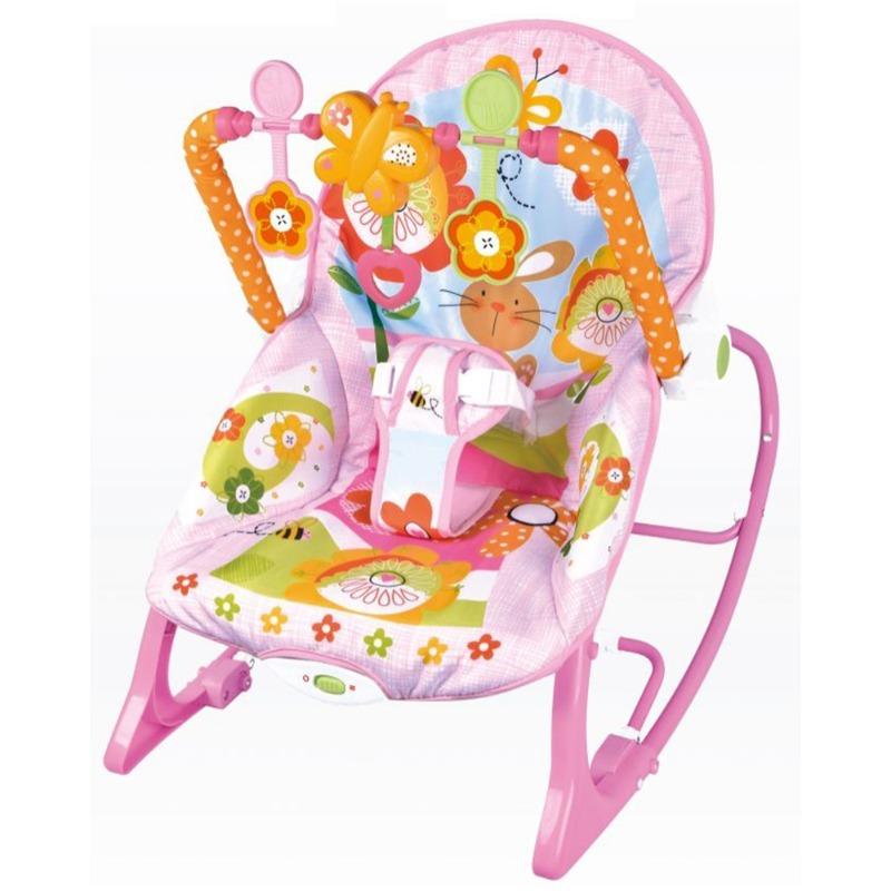 TiiBaby Baby Rocking Chair With Vibration And Music - Pink