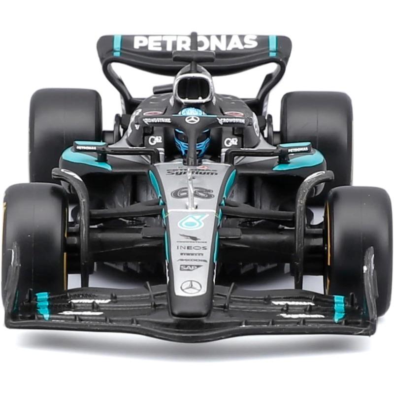 Bburago Mercedes W16 F1 George Russell Model with Helmet & Display Base