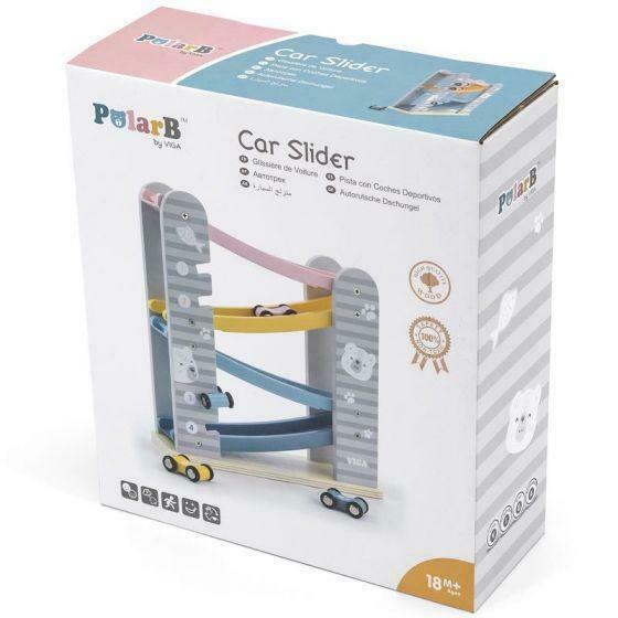 VIGA Wooden Car Slider Playset