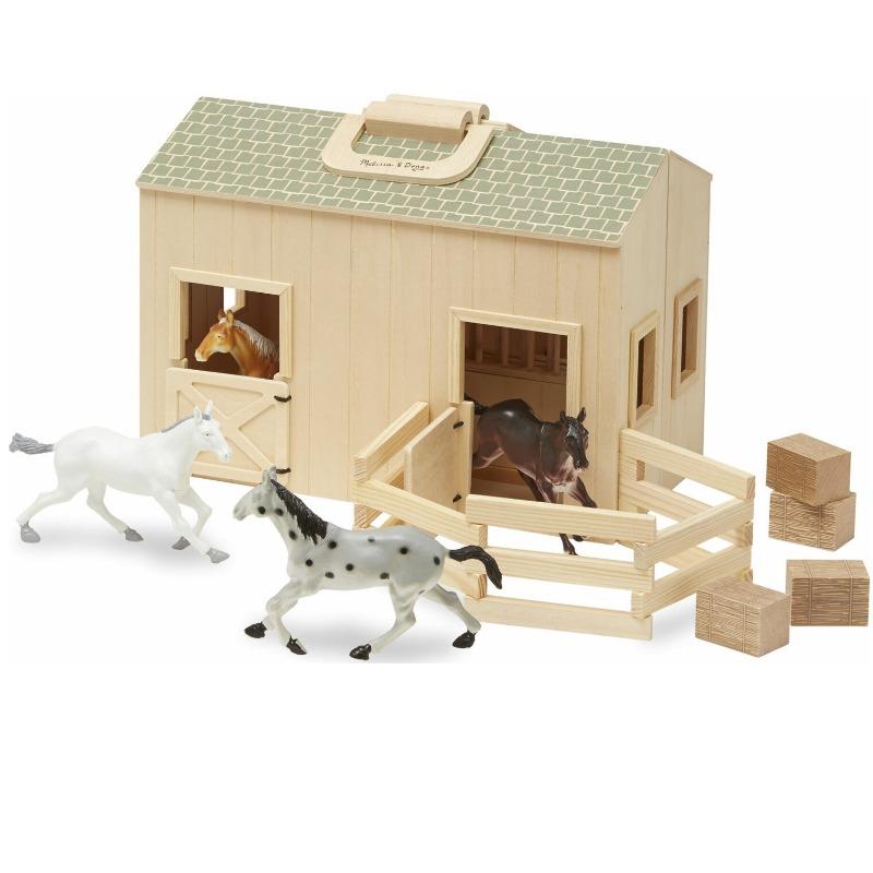 ميليسا آند دوج - مجموعة لعب أسطبل الخيول القابل للطي