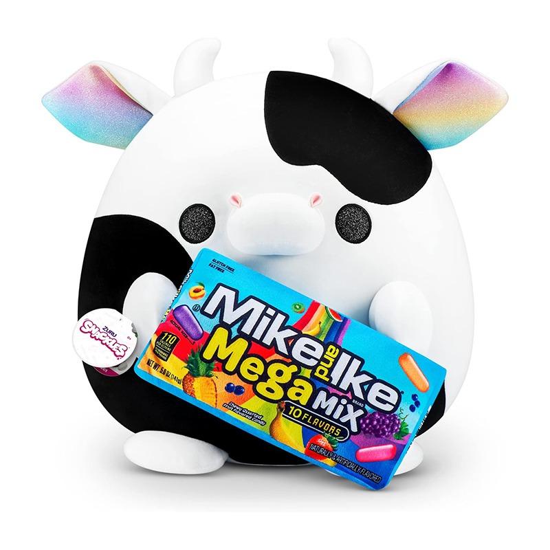 Snackles Medium - Cow Holding Plush Mike & Ike Berry Blast