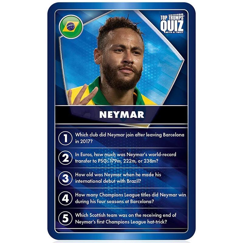 Top Trumps World Football Stars Quiz Game
