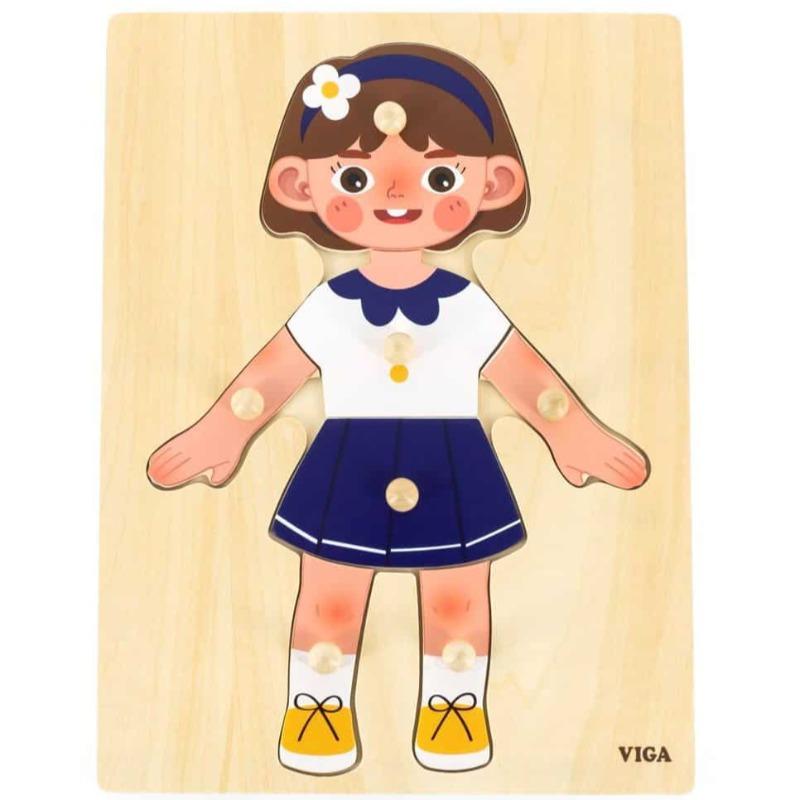 VIGA Body Parts Puzzle - Girl