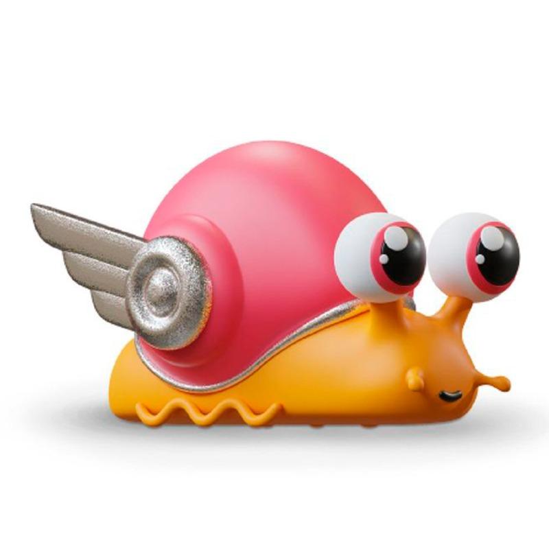 Jiggly Pets Bugs Plush Orange Snail