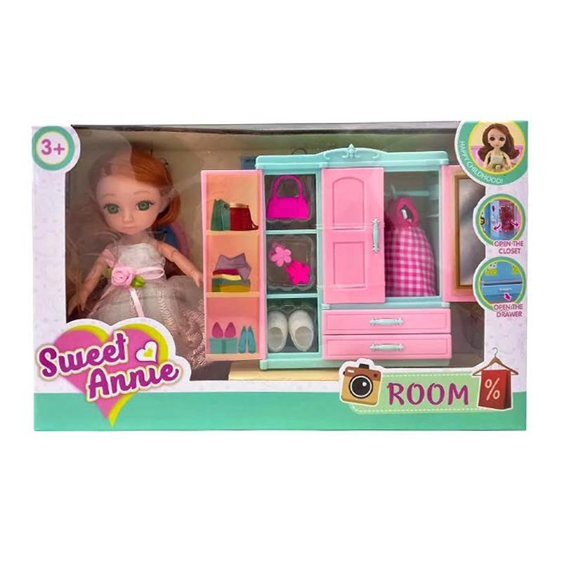 Sweet Annie Doll With Big Wardrobe Set