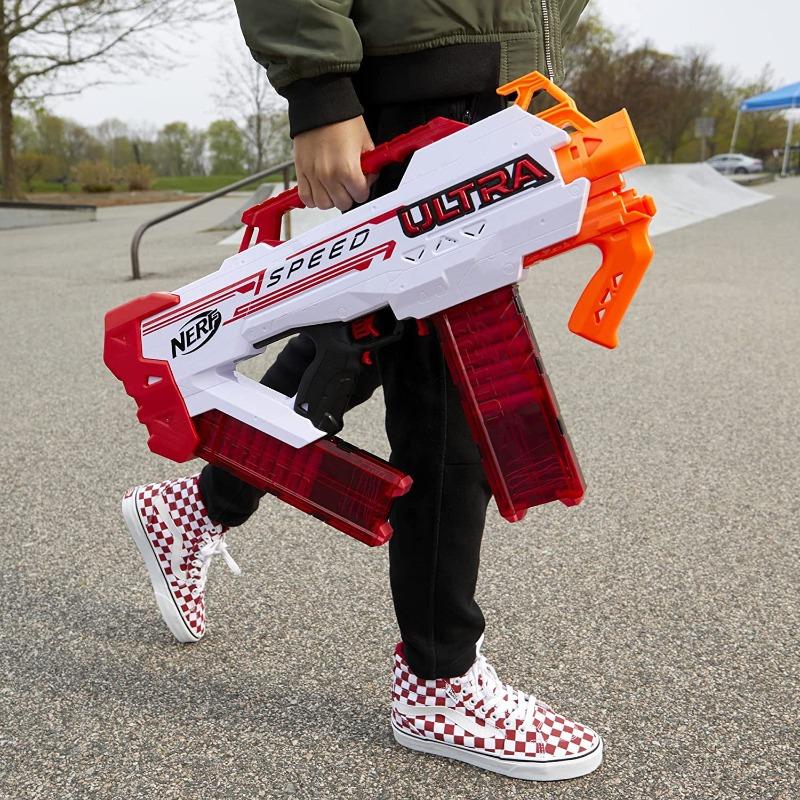 Nerf Ultra Speed Blaster & 20-Dart Refill Pack Combo Set.