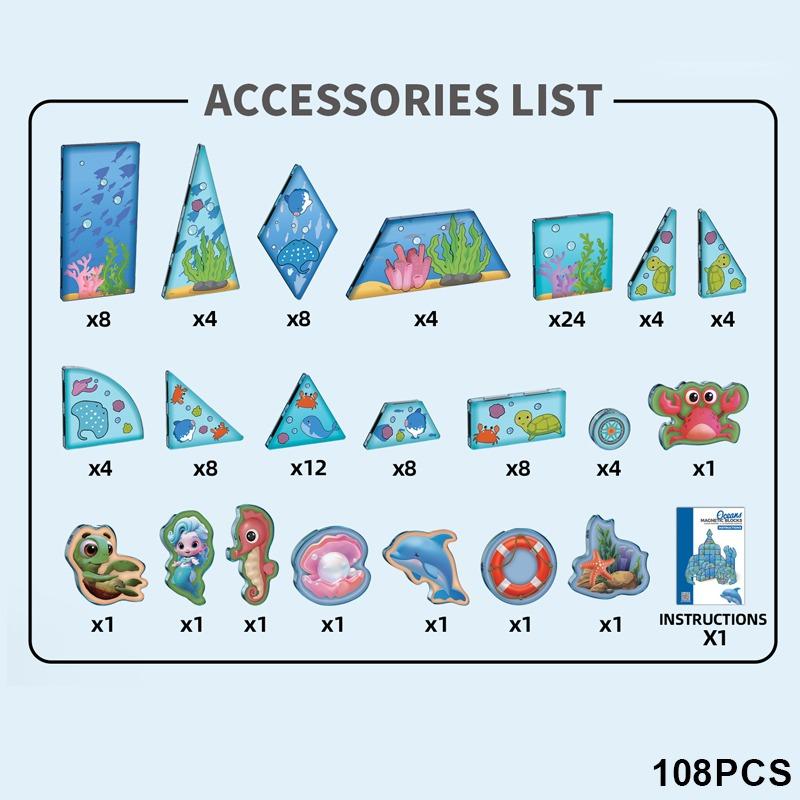 Ocean Shape Magic Magnetic Cubes - 72 Pc