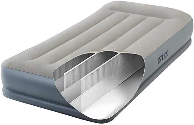 Intex Twin Pillow Restmid Rise Airbed With Fiber Tech