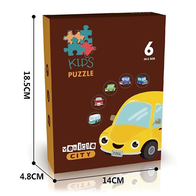 Little Story Vehicles 6 in 1 Matching Educational Puzzle