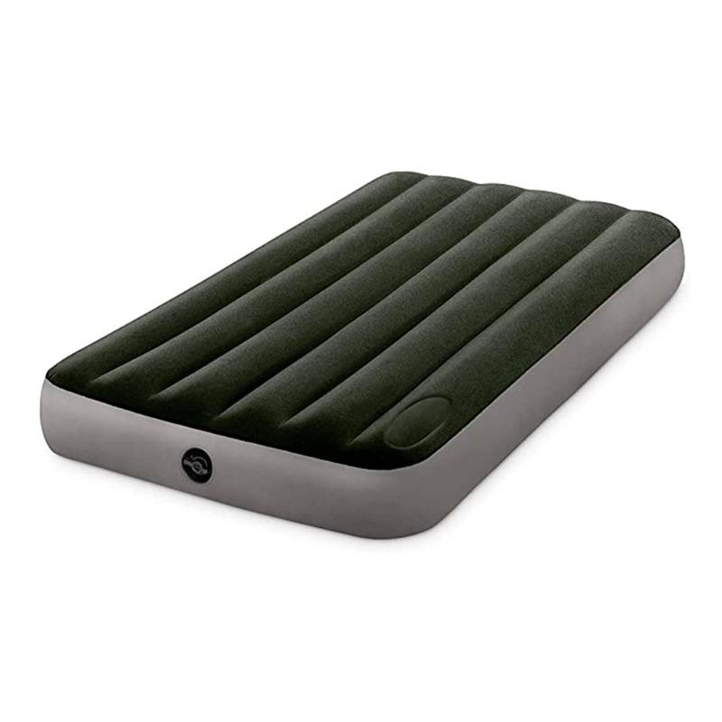 Intex - Dura Beam Air Mattress Bed with Built In Foot Pump