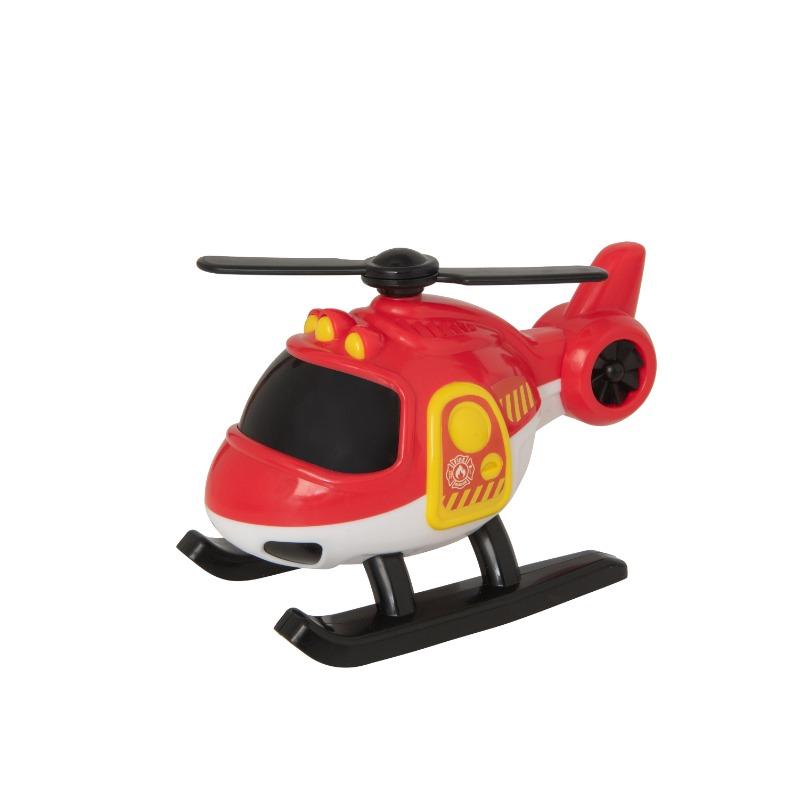 Teamsterz Construction Trucks Fire Helicopter Toy - Rescue Vehicle Playset
