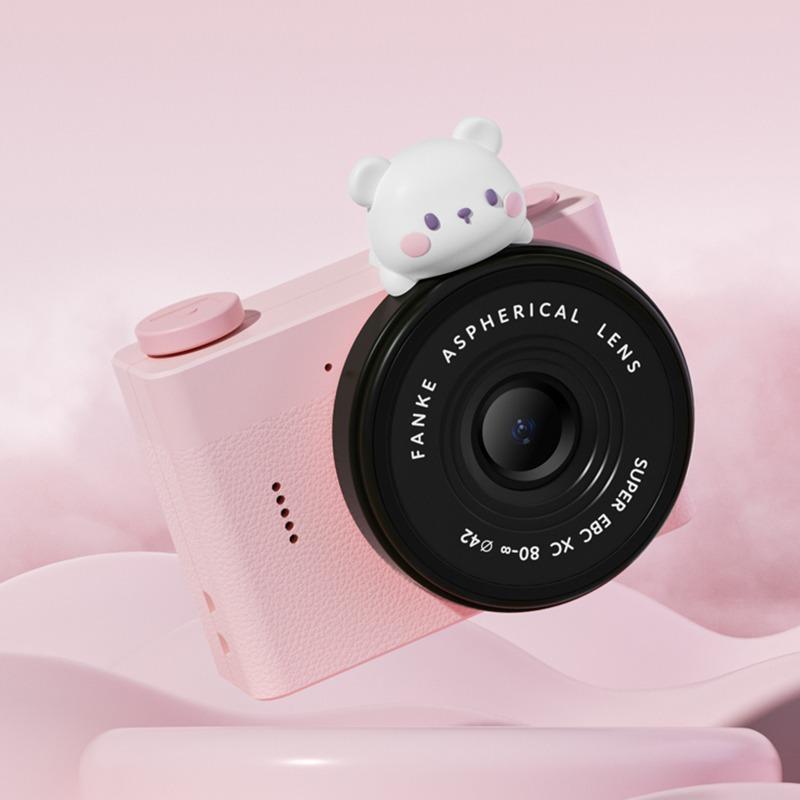 Gizzy A5 Mini Cartoon Pocket Camera - Pink Bear