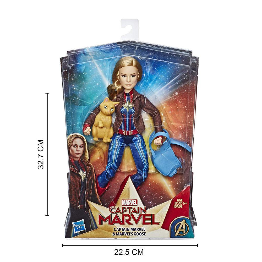 Captain Marvel Super Hero Doll And Goose The Cat